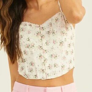 Altar'd State Claudia Floral Cottagecore Garden Corset Top